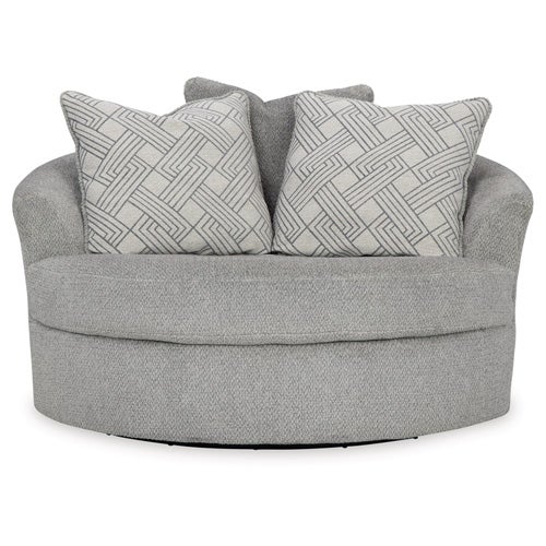 Signature Design by Ashley Casselbury Oversized Swivel Accent Chair In Cement
