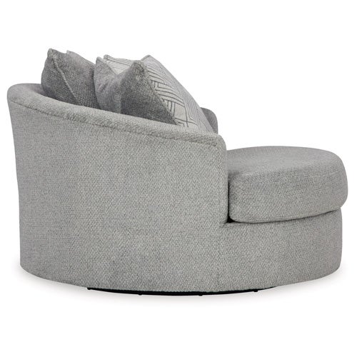 Signature Design by Ashley Casselbury Oversized Swivel Accent Chair In Cement