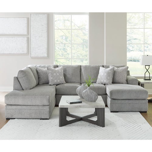 Signature Design by Ashley Casselbury 2-Piece Sectional with Chaise In Cement