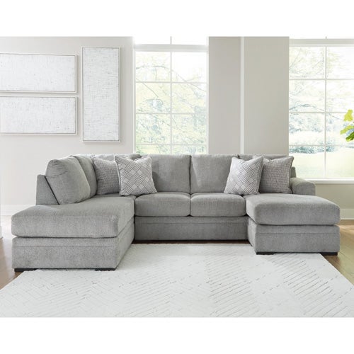 Signature Design by Ashley Casselbury 2-Piece Sectional with Chaise In Cement