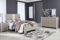 Signature Design by Ashley Surancha Queen Panel Bed, Dresser, Mirror and Night Stand display image