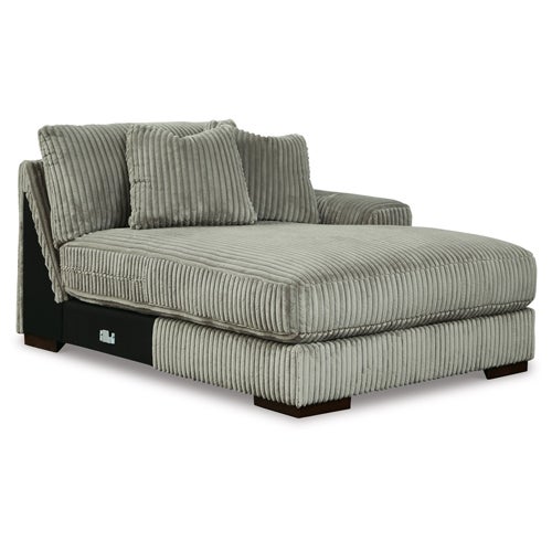 Signature Design by Ashley 3-Piece Lindyn Sectional with Chaise in Fog