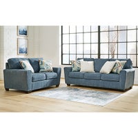 Signature Design by Ashley Cashton Sofa and Loveseat in Blue display image