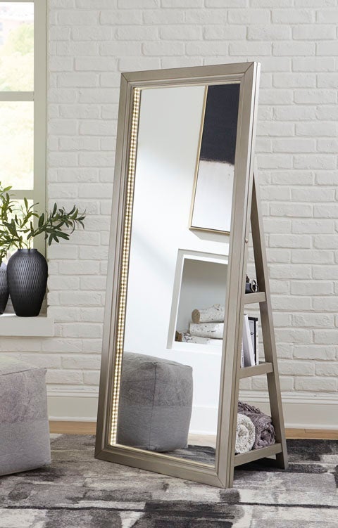 Signature Design by Ashley Evesen Floor Standing Mirror with Storage