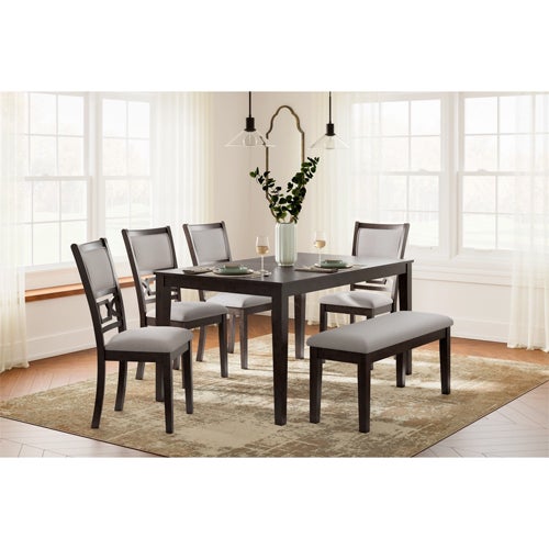 Signature Design by Ashley Langwest Dining Table and 4 Chairs and Bench