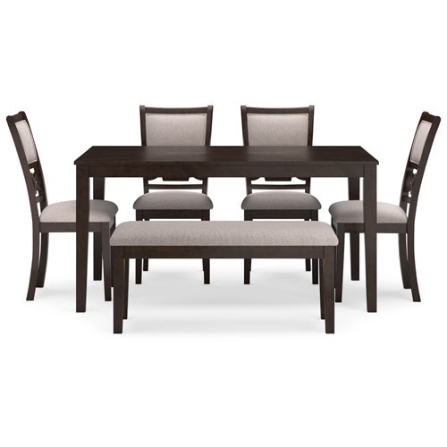 Signature Design by Ashley Langwest Dining Table and 4 Chairs and Bench