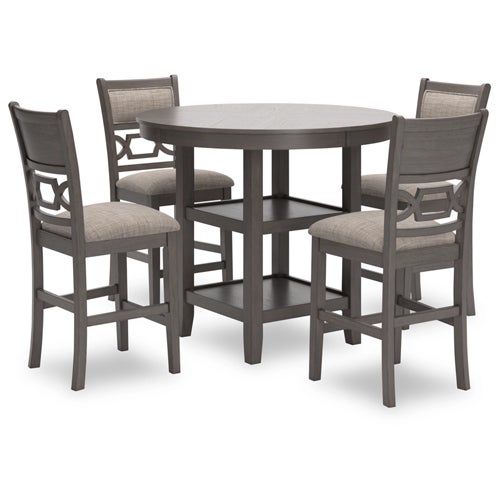 Signature Design by Ashley 5PC Wrenning Counter Height Table with 4 Barstools