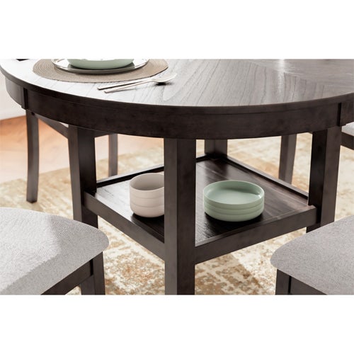 Signature Design by Ashley 5-Piece Langwest Dining Table & 4 Chairs in Traditional Cherry Finish