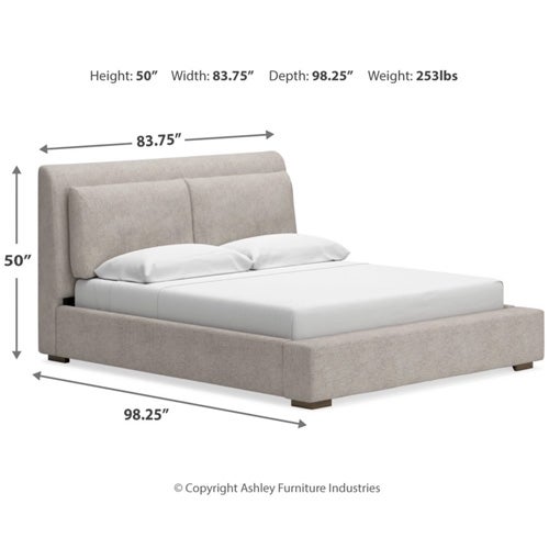Signature Design by Ashley Cabalynn King Upholstered Bed In Light Brown
