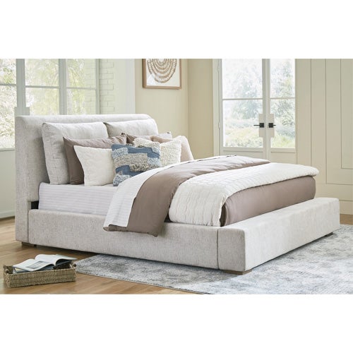 Signature Design by Ashley Cabalynn King Upholstered Bed In Light Brown