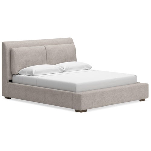 Signature Design by Ashley Cabalynn King Upholstered Bed In Light Brown