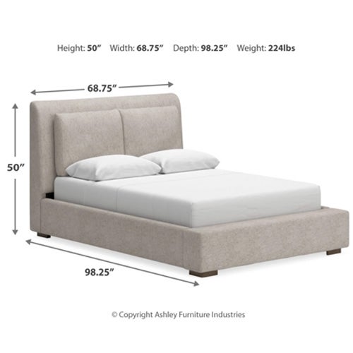 Signature Design by Ashley Cabalynn Queen Upholstered Bed In Light Brown