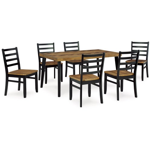Signature Design by Ashley 7-Piece Blondon Dining Table & 6 Chairs 