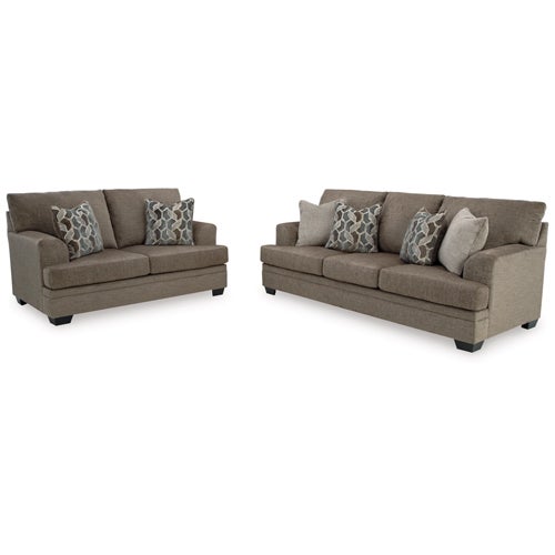 Signature Design by Ashley 2 piece Stonemeade Sofa & Loveseat - Nutmeg