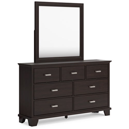 Signature Design by Ashley Covetown Queen Panel Bed, Dresser, Mirror & Nightstand