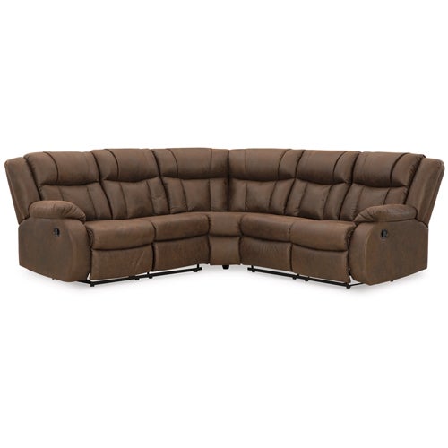 Signature Design by Ashley Trail Boys 2-Piece Reclining Sectional in Walnut