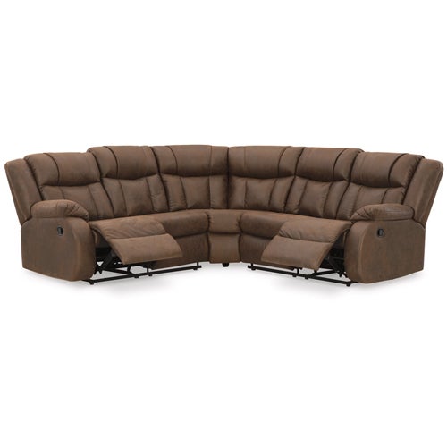 Signature Design by Ashley Trail Boys 2-Piece Reclining Sectional in Walnut