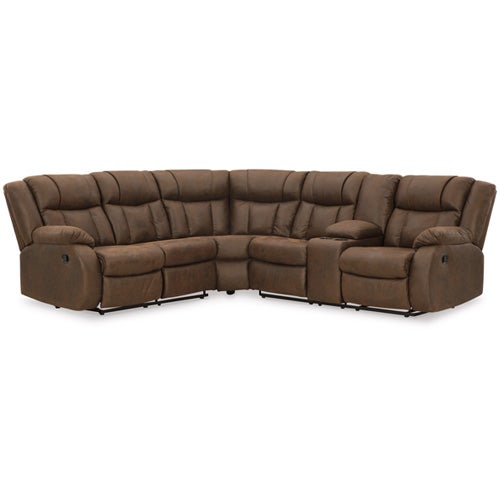 Signature Design by Ashley Trail Boys 2-Piece Manual Reclining Sectional In Walnut