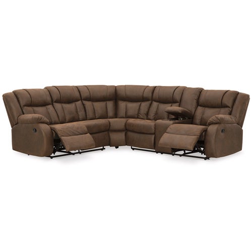 Signature Design by Ashley Trail Boys 2-Piece Manual Reclining Sectional In Walnut