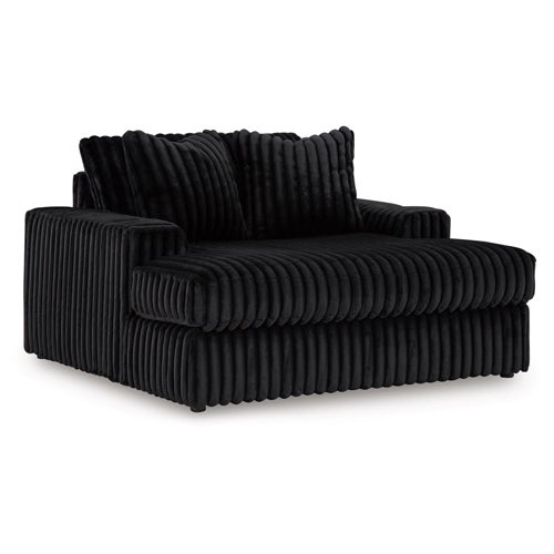 Signature Design by Ashley Midnight-Madness Oversized Chaise in Onyx
