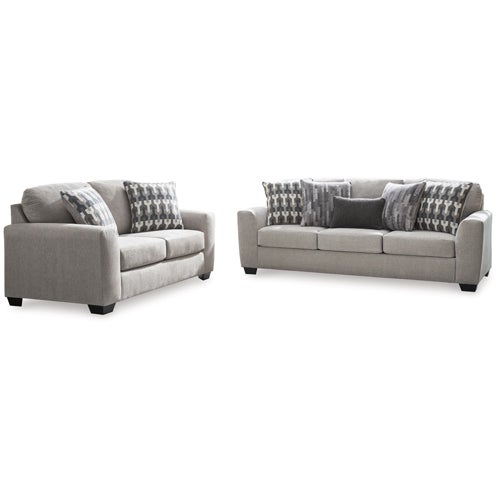 Signature Design By Ashley 2-Piece Avenal Park Sofa and Loveseat - Flannel 