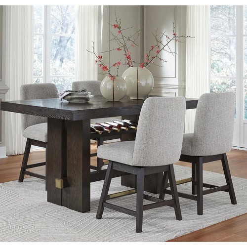 Signature Design by Ashley 5-Piece Burkhaus Counter Height Dining Table & 4 Barstools