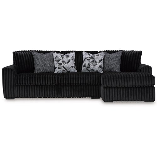 Signature Design by Ashley 2-Piece Midnight-Madness Sectional with Chaise in Onyx