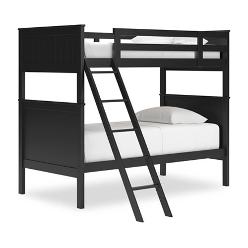 Signature Design by Ashley Nextonfort Twin over Twin Bunk Bed with Mattresses