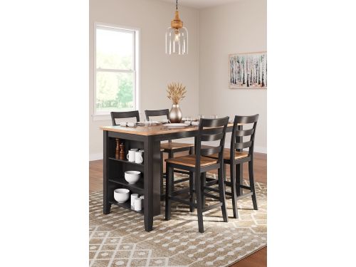 Signature Design by Ashley Gesthaven Counter Height Dining Table & 4 Barstools
