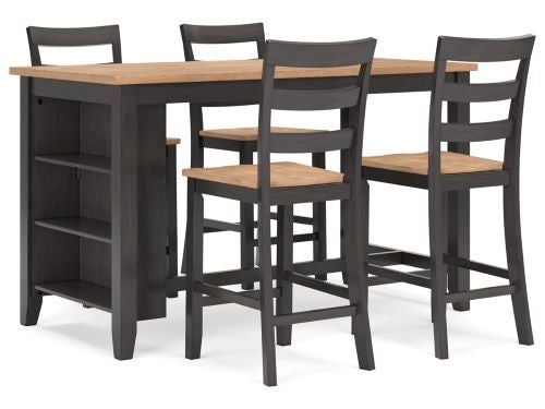 Signature Design by Ashley Gesthaven Counter Height Dining Table & 4 Barstools