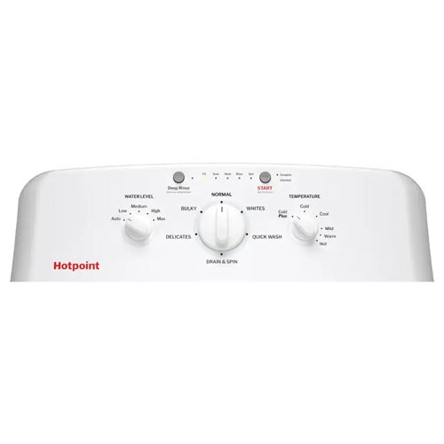 Hotpoint 4.0 cu ft. Top Load Washer & 6.2 Cu Ft. Gas Dryer in White
