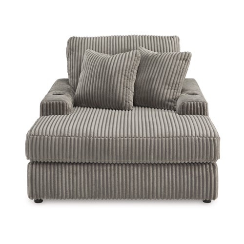 Signature Design by Ashley Lynden Oversized Chaise in Fog