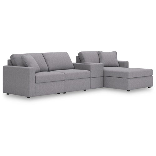 Signature Design by Ashley Modmax 4-Piece Sectional with Chaise in Granite