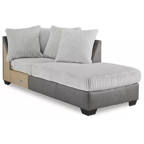 Signature Design by Ashley Benchcraft Clairette Court 2-Piece Sectional with Chaise in Alloy