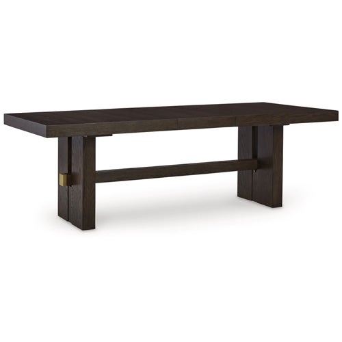 Signature Design by Ashley Burkhaus Dining Table and 6 Chairs In Dark Brown