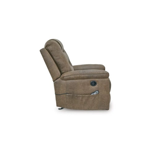Signature Design by Ashley Stockworth Recliner with Heat and Massage - Earth