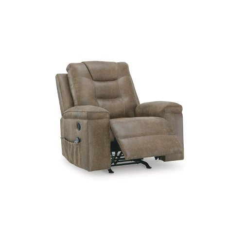Signature Design by Ashley Stockworth Recliner with Heat and Massage - Earth