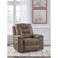 Signature Design by Ashley Stockworth Recliner with Heat and Massage - Earth display image