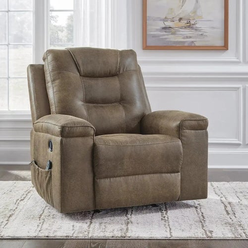 Signature Design by Ashley Stockworth Recliner with Heat and Massage - Earth