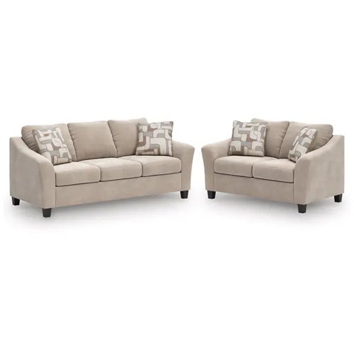 Signature Design by Ashley 2-Piece Willarae Sofa & Loveseat in Taupe