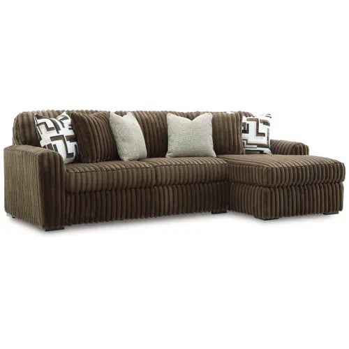 Signature Design by Ashley Midnight-Madness 2-Piece Sectional Sofa with Chaise in Chocolate