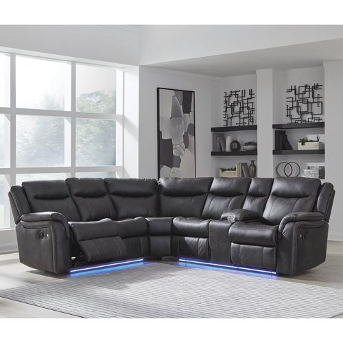 Signature Design by Ashley Sultan Meadow 2-Piece Reclining Sectional in Carbon