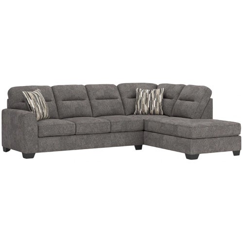 Benchcraft Olten 2-Piece Sectional with Chaise in Graphite