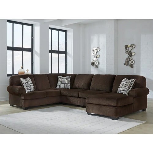 Signature Design by Ashley Kimlee 3-Piece Sectional with Chaise in Chocolate