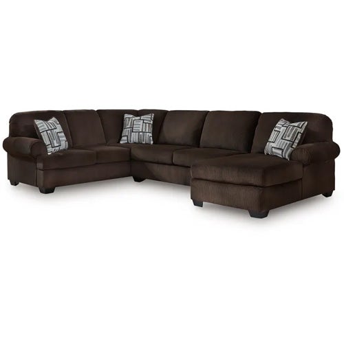 Signature Design by Ashley Kimlee 3-Piece Sectional with Chaise in Chocolate