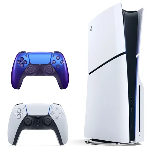 PS5 Slim 1TB Disc Console + Chroma Indigo Controller