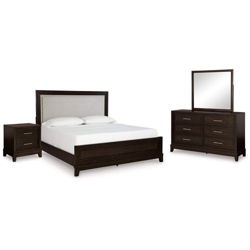 Neymorton King Panel Bed, Dresser, Mirror & Nightstand