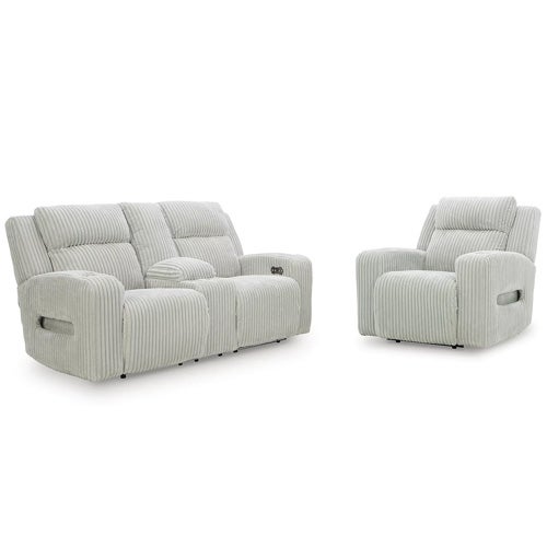 Signature Design by Ashley Forest Lake Power Reclining Loveseat and Power Recliner