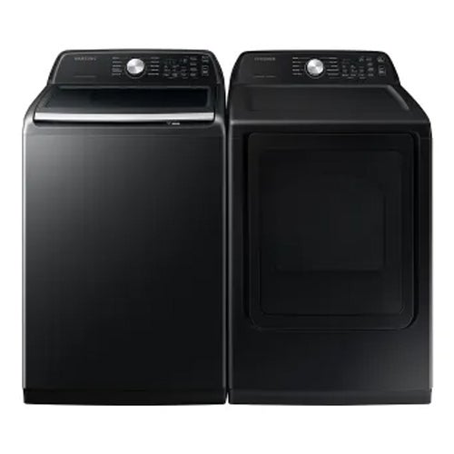 Samsung 4.7 Cu. Ft. Washer & 7.4 Cu. Ft. Electric Dryer in Brushed Black
