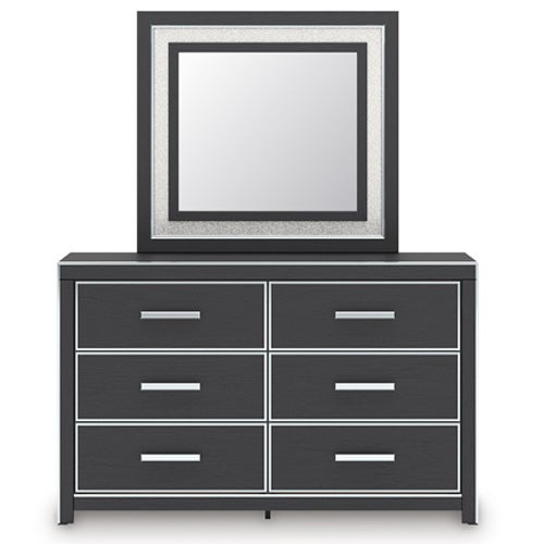 Signature Design by Ashley Zuraleus Queen Upholstered Bed, Dresser, Mirror & Nightstand